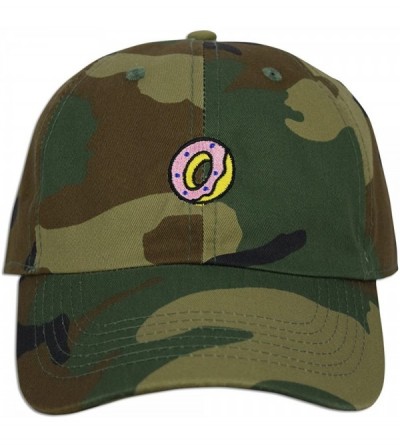 Baseball Caps Donut Hat Dad Embroidered Cap Polo Style Baseball Curved Unstructured Bill - Woodland Camo - CT1854NKO6A $15.46