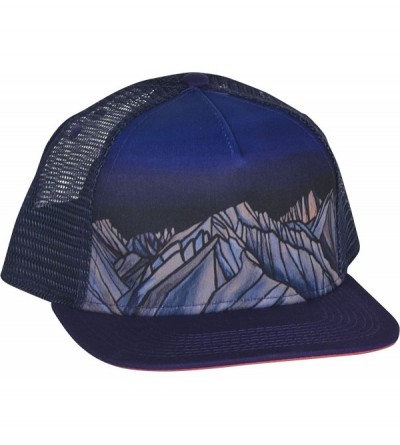 Baseball Caps Trucker Hat - Lone Pine Peak - Bristlecone Designs - Purple/Navy With Pink Bill and Snap Closure. - CM1872YCUOZ...