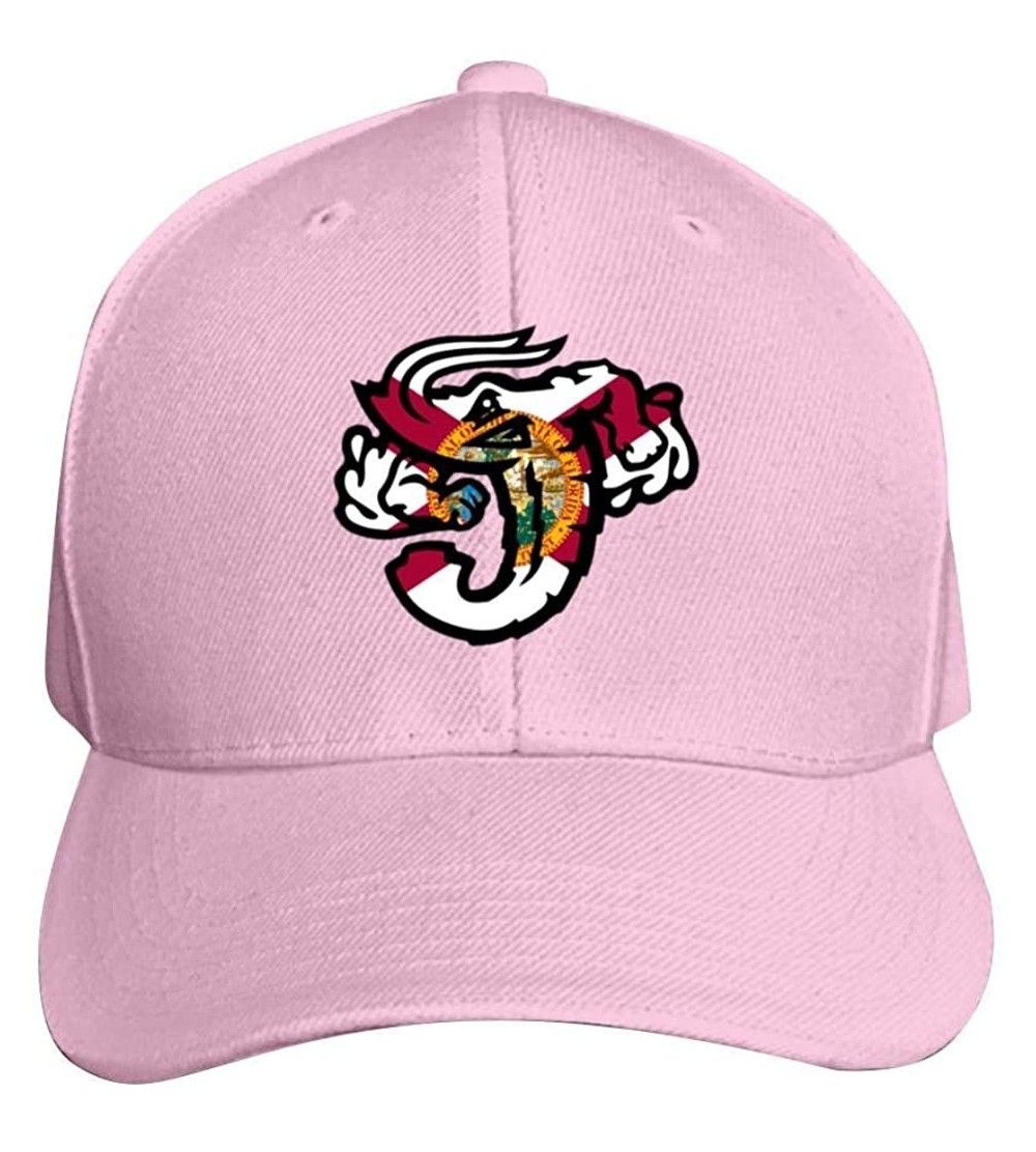 Baseball Caps Jacksonville Jumbo Shrimp Florida Flag Base-Ball Cap & Hat for Men or Women - Pink - CA18S69NDZ5 $12.79