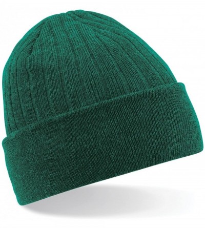 Skullies & Beanies Thinsulate Thermal Winter/Ski Beanie Hat - Bottle Green - CS11Y2U9WQT $9.59