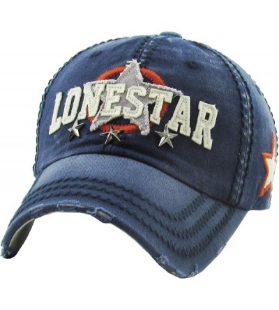 Baseball Caps Lonestar Collection Big T Western Dallas Houston Hats Vintage Distressed Baseball Cap Dad Hat Adjustable - CO18...