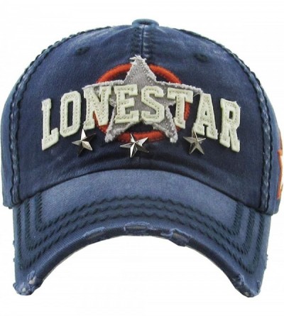 Baseball Caps Lonestar Collection Big T Western Dallas Houston Hats Vintage Distressed Baseball Cap Dad Hat Adjustable - CO18...
