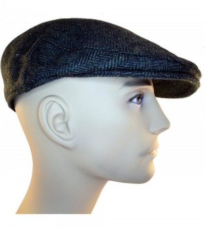 Newsboy Caps Irish Tweed Flat Cap Dark Green 100% Wool - CI18CI522C4 $39.31
