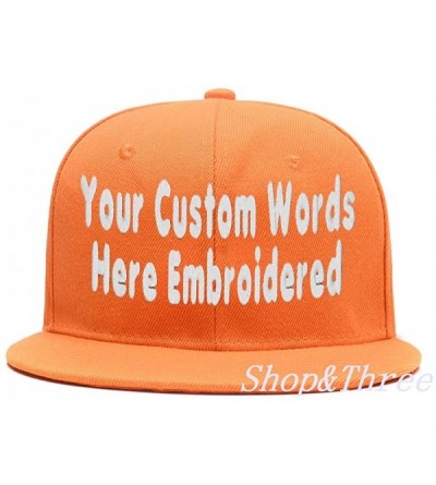 Baseball Caps Custom Embroidered Baseball Cap Personalized Snapback Mesh Hat Trucker Dad Hat - Hiphop Orange-1 - CY18HLAH3IM ...