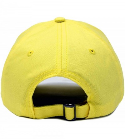 Baseball Caps Alien Head Baseball Cap Mens and Womens Hat - Minion Yellow - CX18M6566YS $23.04