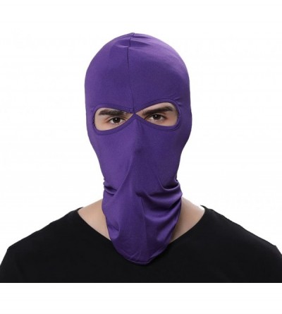 Balaclavas Wind Cap Motorcycle Ski Masks Balaclavas Outdoor Sports Cycling Hat (Purple) - Purple - CF1809MWRDS $17.70