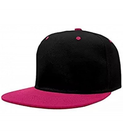 Baseball Caps Classic Cotton Adjustable Baseball Plain Cap-Custom Hip Hop Dad Trucker Snapback Hat - Black-pink - C118444G3D7...