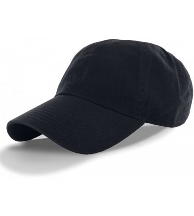 Baseball Caps Plain 100% Cotton Adjustable Baseball Cap - Navy - CZ11SEDEQQV $8.21