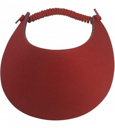 Sun Hats Fabric Foam Visor - Red - C918E633OXL $7.25