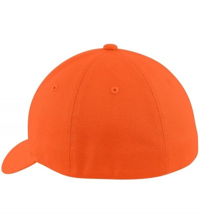Baseball Caps Flexfit Cotton Twill Cap. C813 - Orange - CC182SNN24L $14.74