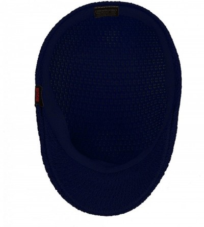 Newsboy Caps Men Breathable Mesh Summer Hat Newsboy Beret Ivy Cap Cabbie AM31168 - Navyblack - CI18TM2Y0H2 $26.62
