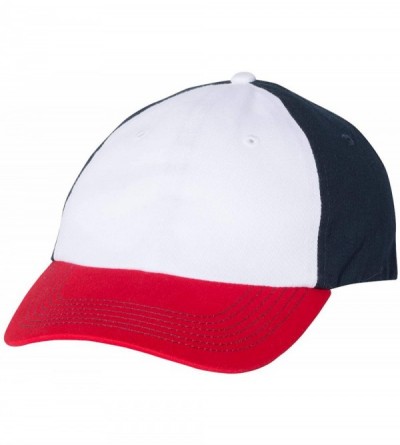 Baseball Caps Custom Dad Soft Hat Add Your Own Embroidered Logo Personalized Adjustable Cap - White / Red / Navy - CK1953WDHM...