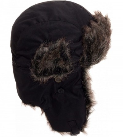 Skullies & Beanies Trooper Ear Flap Cap w/Faux Fur Lining Hat - Water Resistant - CY128FCNXM3 $13.95
