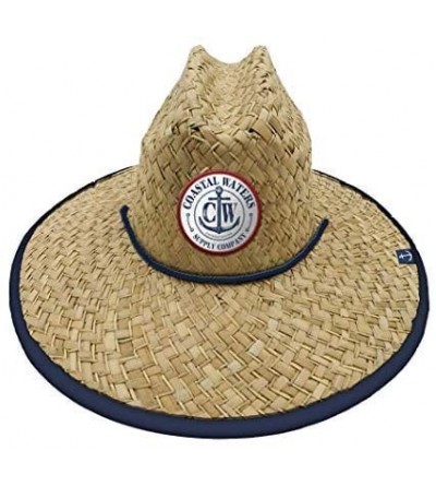 Sun Hats USA Print Straw Sun Hat - Nautical - C418UUEL6DG $69.62