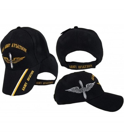 Skullies & Beanies U.S. Army Aviation Division Shadow Black Embroidered Cap Hat - C6185WCZYE3 $7.81