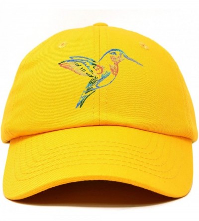 Baseball Caps Hummingbird Hat Baseball Cap Mom Nature Wildlife Birdwatcher Gift - Gold - CS18SHZ2MQ8 $32.39