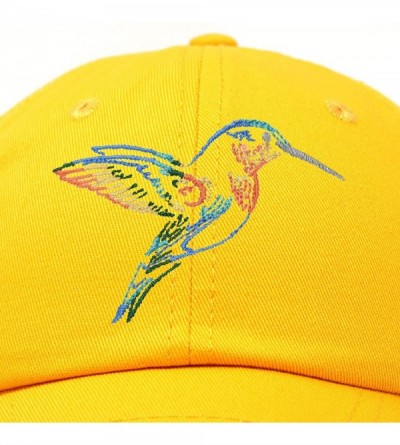 Baseball Caps Hummingbird Hat Baseball Cap Mom Nature Wildlife Birdwatcher Gift - Gold - CS18SHZ2MQ8 $15.61