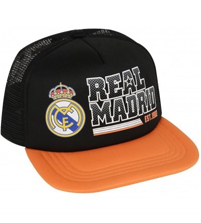 Baseball Caps Real Madrid Adjustable Cap Hat Trucker New Season - Orange Black - CG12IVGG5DR $14.76