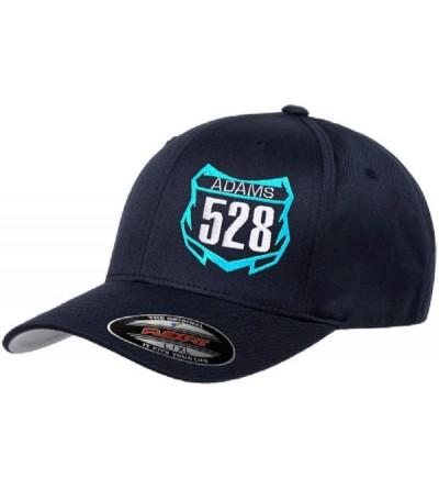 Baseball Caps Custom Personalized Motocross Number Plate Flexfit Hat - Teal - CU18TH32TCA $63.55