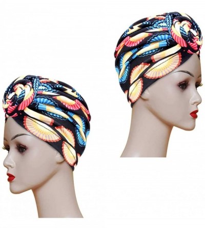 Skullies & Beanies Women Pre-Tied Bonnet Turban for Women Printed Turban African Pattern Knot Headwrap Beanie - CE192UY2U4T $...