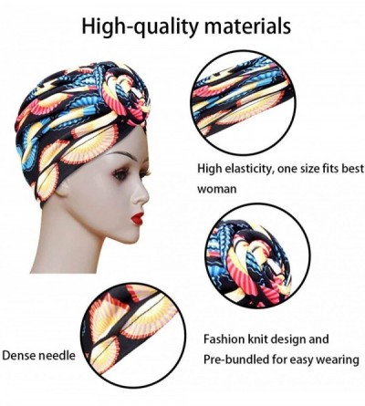 Skullies & Beanies Women Pre-Tied Bonnet Turban for Women Printed Turban African Pattern Knot Headwrap Beanie - CE192UY2U4T $...