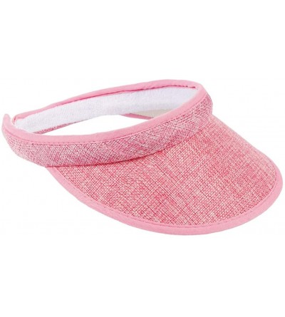 Sun Hats Thicker Sweatband Adjustable Cycling - Pink - CP18TWLWTD3 $17.39