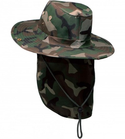 Sun Hats Bora Booney Sun Hat for Outdoor Wide Brim Cap with UPF 50+ Protection - Dark Green Camouflage - CK18H6QQ3DI $13.81