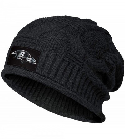 Skullies & Beanies Trendy Winter Warm Beanies Hat for Mens Women's Slouchy Soft Knit Beanie Cool Knitting Caps - Black-3 - C8...