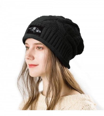 Skullies & Beanies Trendy Winter Warm Beanies Hat for Mens Women's Slouchy Soft Knit Beanie Cool Knitting Caps - Black-3 - C8...