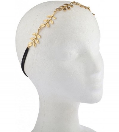 Headbands Gold Tone Casted Leaves Leaf Goddess Headwrap Headband - C112NV8B6U5 $11.44