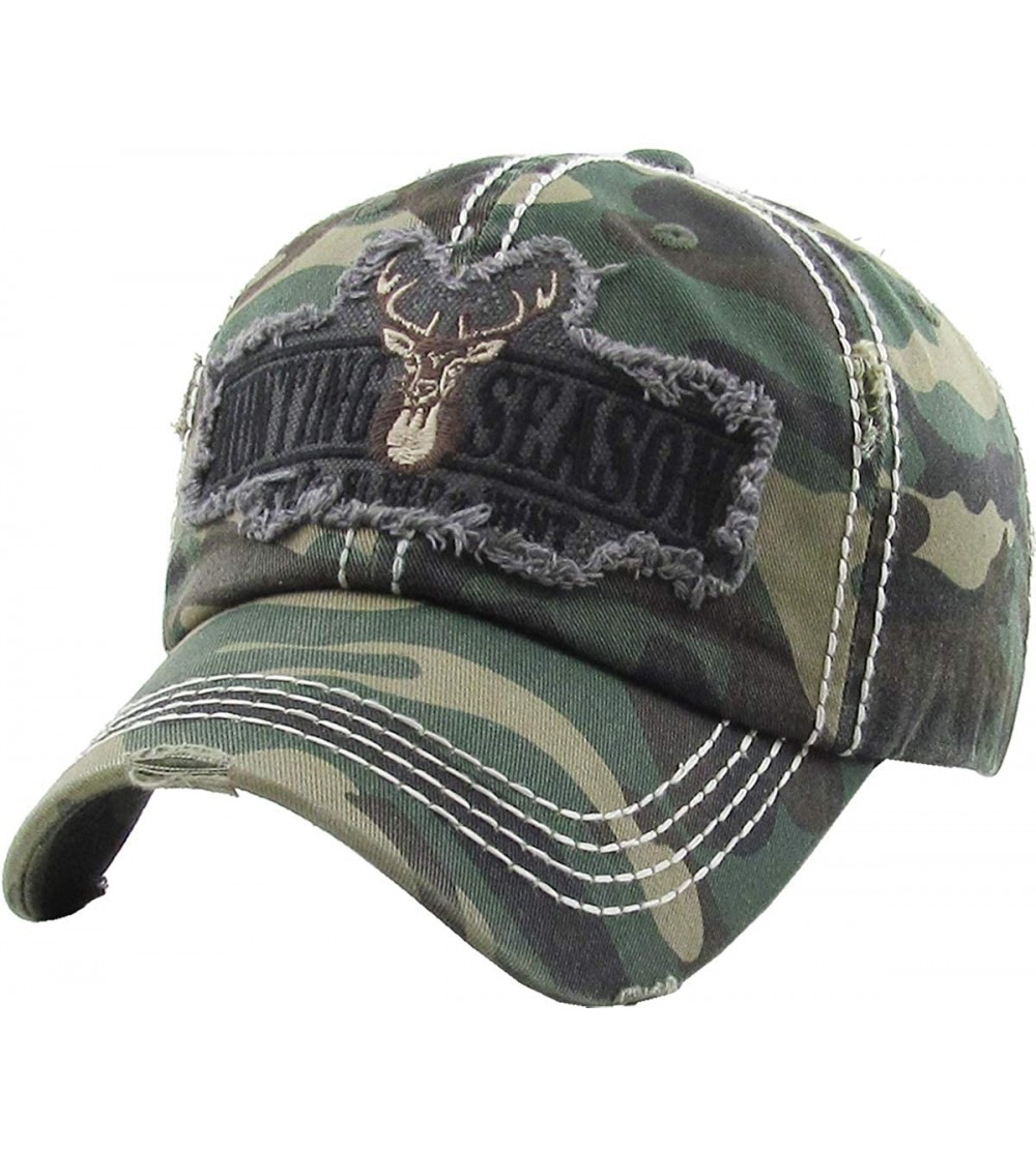 Baseball Caps Outdoor Hunting Tactical Distressed Baseball Cap Dad Hats Adjustable Unisex - (4.2) Camouflage Hunting Season -...