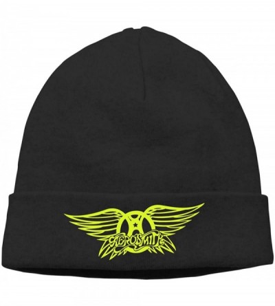 Skullies & Beanies Mens & Womens Aerosmith Skull Beanie Hats Winter Knitted Caps Soft Warm Ski Hat Black - Black - CJ18KZAOY0...