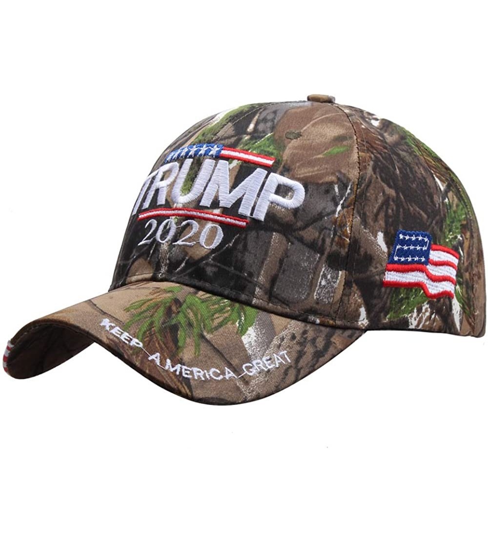 Baseball Caps Make America Great Again Hat Donald Trump 2020 USA Cap Adjustable - Camouflage B - CN18Z5TGK25 $7.96