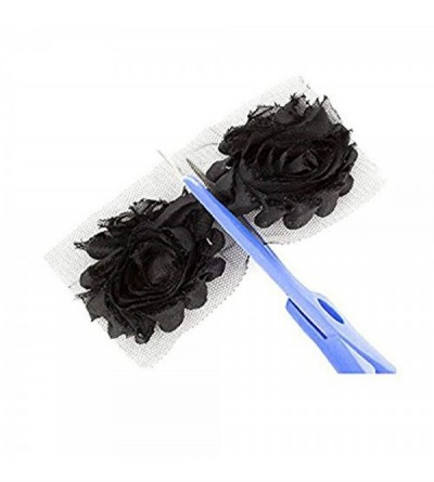 Headbands 26 Pair 52pcs 2.5 Inch Chiffon Fabric Rose Flower Shabby Flowers Headband Flower- AIHB001 - CM12LVLACBJ $9.26