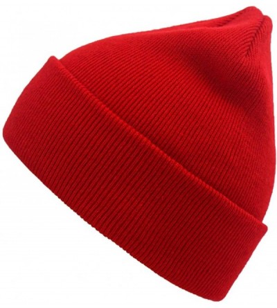 Skullies & Beanies Slouchy Winter Hats Knitted Beanie Caps Soft Warm Ski Hat - Red - CY18WSZ624H $20.95