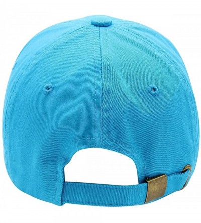 Baseball Caps Baseball Cap for Men Women - 100% Cotton Classic Dad Hat - Aqua - CC18EE5H87I $8.35