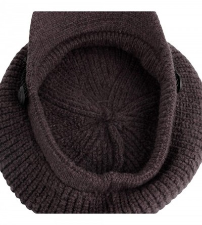 Newsboy Caps Women Winter Knit Newsboy Caps Lady Warm Baker Beanie Hat SLG1226 - Charcoal - C818ZA6Z0IH $37.79