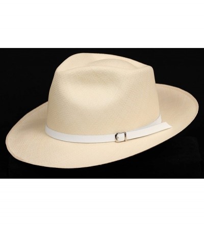 Sun Hats Leather Panama Hat Band - (Half Inch) - White - CA185WYGQ66 $9.48