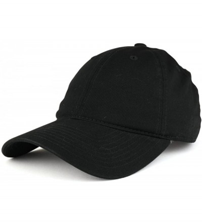 Baseball Caps Low Profile Vintage Washed Cotton Baseball Cap Plain Dad Hat - Black - CQ1864WIYCN $26.57