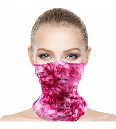 Balaclavas Balaclava Neck Gaiters Face Scarf Unisex Headwear Stretchy Bandana Dust Scarf Headbands - Pink - CS199X2UT6R $8.48