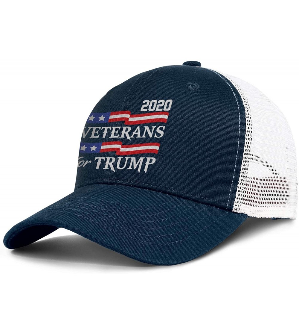 Baseball Caps Trump-2020-white-and-red- Baseball Caps for Men Cool Hat Dad Hats - Veterans for Trump-1 - CP18UHTOU9S $13.31