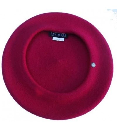 Berets Heritage Traditional French Wool Beret - Raspberry - CN11KLP1AH7 $82.14