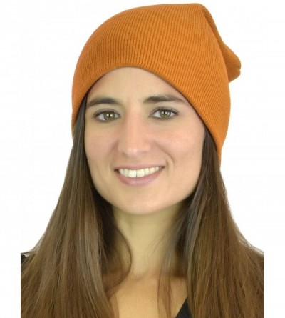 Berets Women's Without Flower Accented Stretch French Beret Hat - Orange - C1126BNQ3YD $11.02