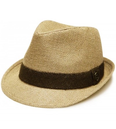 Sun Hats Pamoa Pms510 Dent Trilby Summer Fedora Hat - Natural - CD12D8OBMFN $17.06