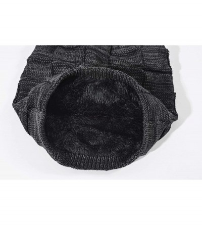 Skullies & Beanies 46 Styles- Unisex Fleece Lined Slouchy Beanie Oversized Extremely Warm Cozy Winter Knit Beanie Ski Hat - S...