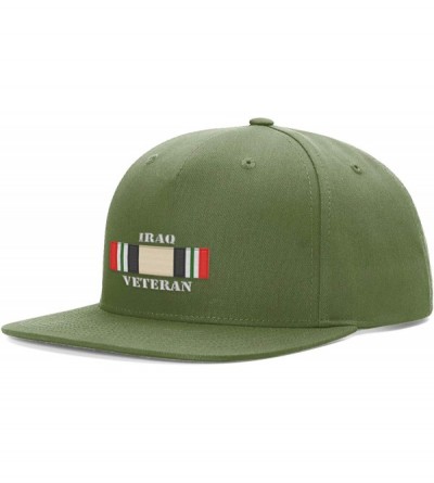Baseball Caps Iraq Veteran Ribbon Embroidered Richardson Hat - 255 Pinch Front Olive - CS18SU39UIM $21.73