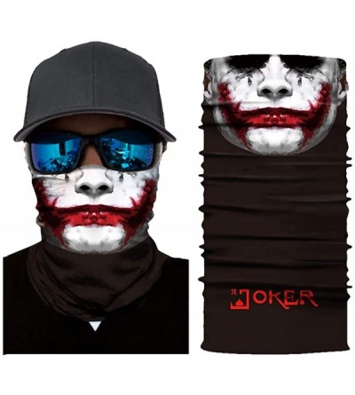 Balaclavas Seamless Face Mask Neck Gaiter UV Protection Windproof Face Mask Scarf - Clown C - C0194KZQOXW $22.83