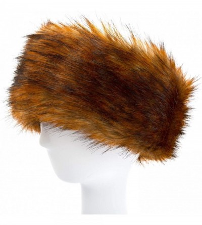 Cold Weather Headbands Womens Faux Fur Headband Winter Earwarmer Earmuff Hat Ski - Rusty - CM18X5XTMRH $13.12