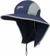 Sun Hats Juniper Men's Taslon UV Large Bill Cap Fishing Sun Hat - Navy - CO12NZ5D10N $36.18