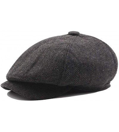 Newsboy Caps Mens Vintage Style Cloth Cap Hat Twill Cabbie/Hunting Hat Newsboy Beret Cap - Shenhui02 - CC193QSEYWN $19.70